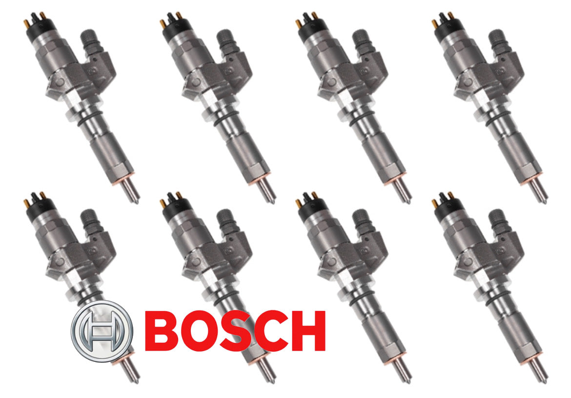 NO CORE Bosch | New Fuel Injector (SET OF 8) | 2001-2004.5 GM / Chevrolet 6.6L Duramax - LB7 | 0-445-120-008