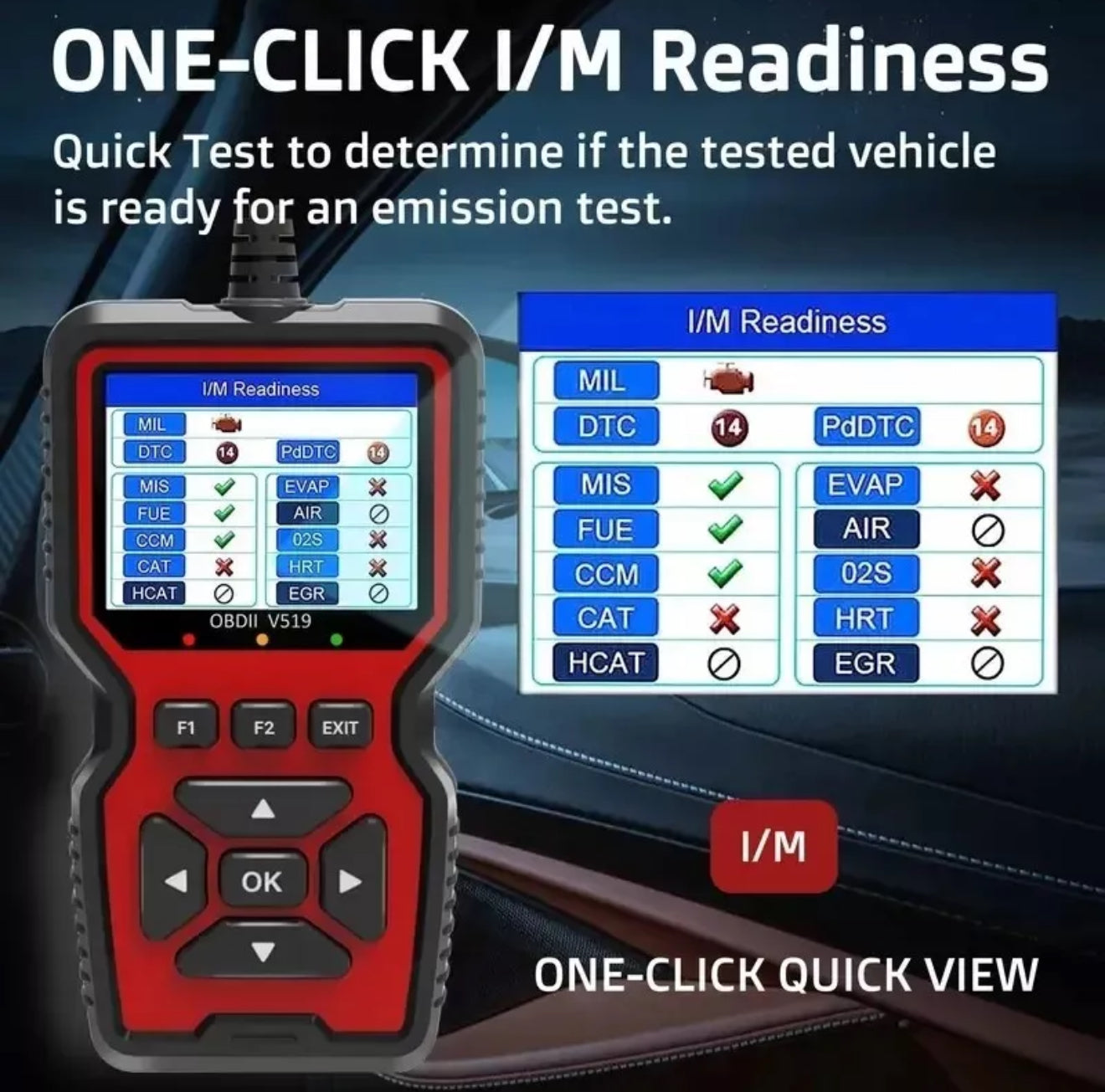 V519 OBD2 Scanner Professional Code Read Engine System Car Diagnostic Tool