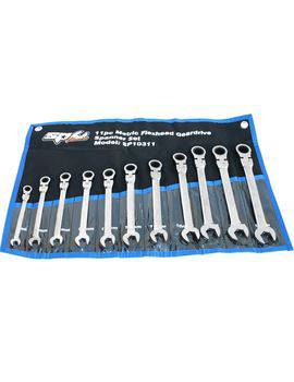 11PC Quad Drive Metric Flex-Head Gear Drive Wrench Set