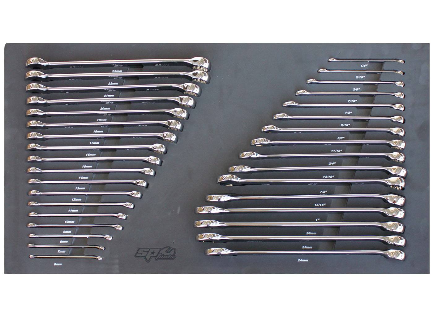 34PC METRIC/SAE WRENCH SET W/ EVA FOAM - SP50018