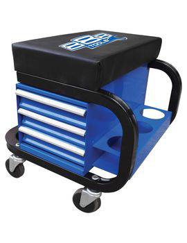 Workshop Seat - 3 Drawers - Blue - T8R58