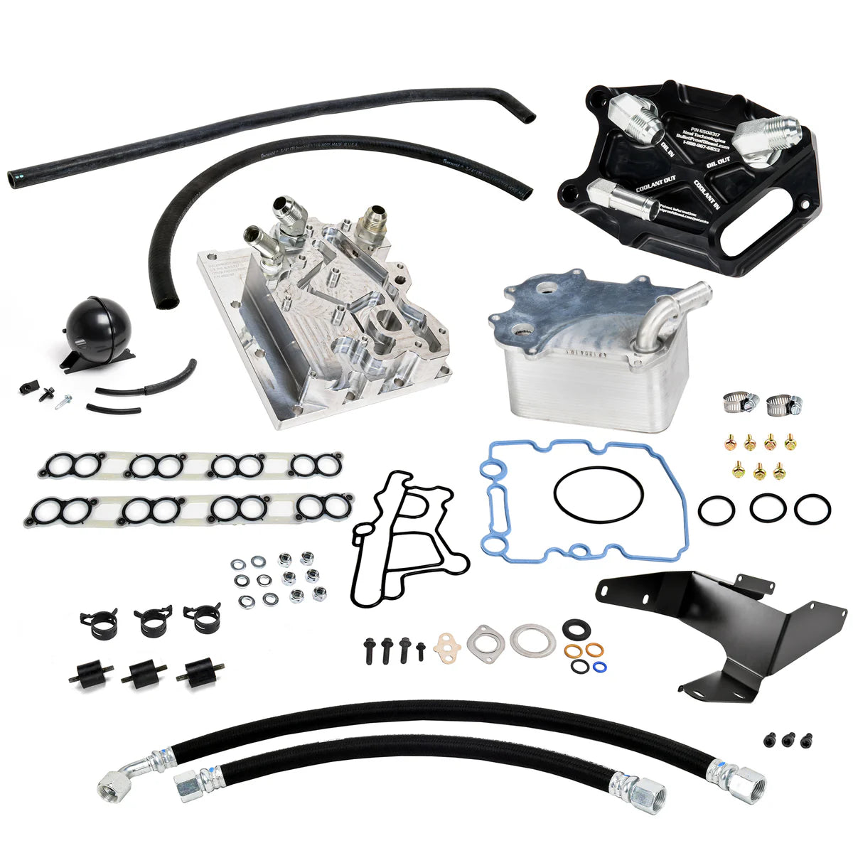 BulletProof Oil Cooler Relocation - Factory Oil Filter - Remote Mounted Oil Cooler 2003-2007 6.0 Powerstroke