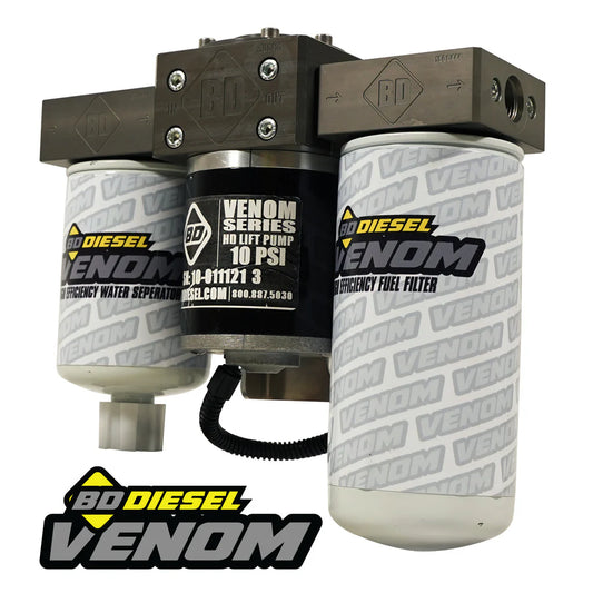 VENOM FUEL LIFT PUMP C/W FILTER & SEPARATOR CHEVY 6.6L DURAMAX 2001-2010