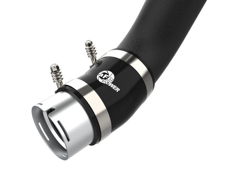 aFe BladeRunner Black 3in Aluminum Charge Pipe Kit 20-21 GM Diesel Trucks V8-6.6L (td) L5P