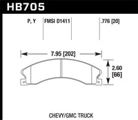 Hawk Chevy/GMC Express/Silverado/Savana/Sierra 15/25/35/4500 SuperDuty Rear LTS Brake Pads
