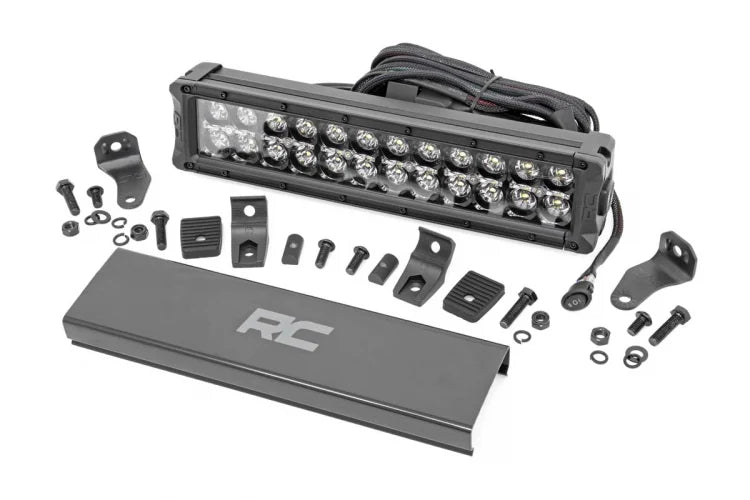 12 Inch Black Series LED Light Bar Dual Row | White DRL