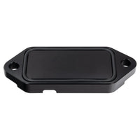 2001-2024 GM 6.6L Duramax Coolant Block-Off Plate - Billet Aluminum - Black