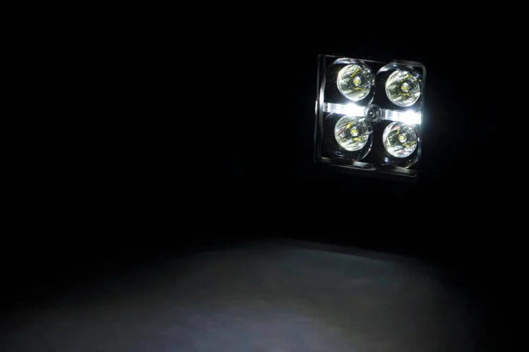 2 Inch Black Series LED Light Pods Spot | Square | Cool White DRL