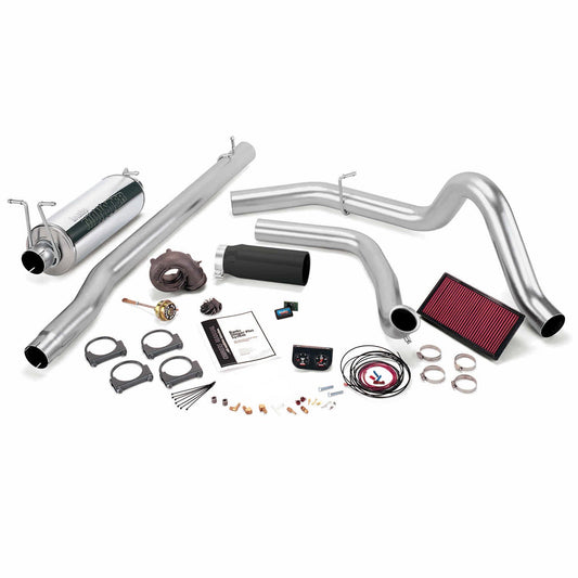 Stinger Plus Bundle Power System W/Single Exit Exhaust Black Tip 99 Ford 7.3L F250/F350 Manual Transmission Banks Power