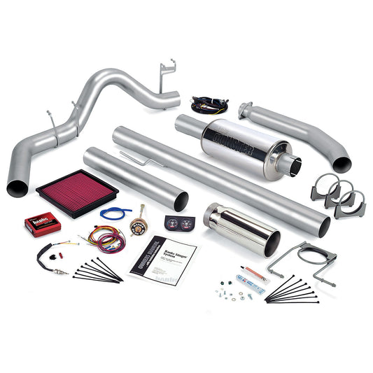 Stinger Bundle Power System W/Single Exit Exhaust Chrome Tip 99-00 Dodge 5.9L Standard Cab Banks Power