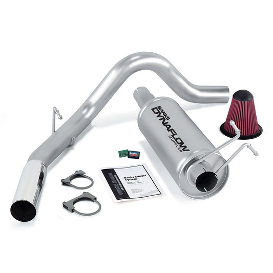 Stinger Bundle Power System W/AutoMind chip Single Exit Exhaust Chrome Tip 99-04 Ford 6.8L Extended/Crew Cab Banks Power