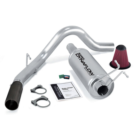 Stinger Bundle Power System W/AutoMind chip Single Exit Exhaust Black Tip 2000-05 Ford 6.8L Excursion Banks Power