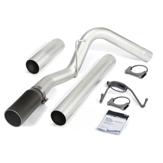 Monster Exhaust System Single Exit Black Tip 07-12 Dodge/Ram 6.7L CCLB Banks Power