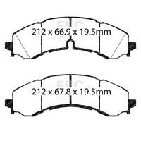 EBC 2019+ Chevrolet Silverado 2500 (2WD) Yellowstuff Front Brake Pads
