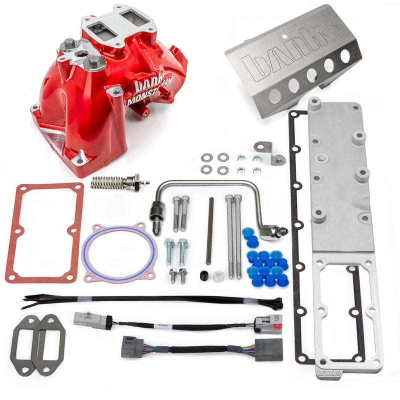 Banks Power 2007.5-2012 Ram 6.7L Monster-Ram Intake System Gen-2 w/Fuel Line - Red w/Heater System