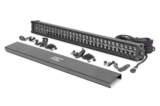 30 Inch Black Series LED Light Bar Dual Row | Cool White DRL