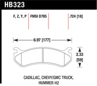 Hawk Chevy / GMC Truck / Hummer LTS Street Rear Brake Pads