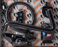 Fleece Performance 06-07 Auto Trans Cummins Coolant Bypass Kit w/ Stainless Steel Braided Line