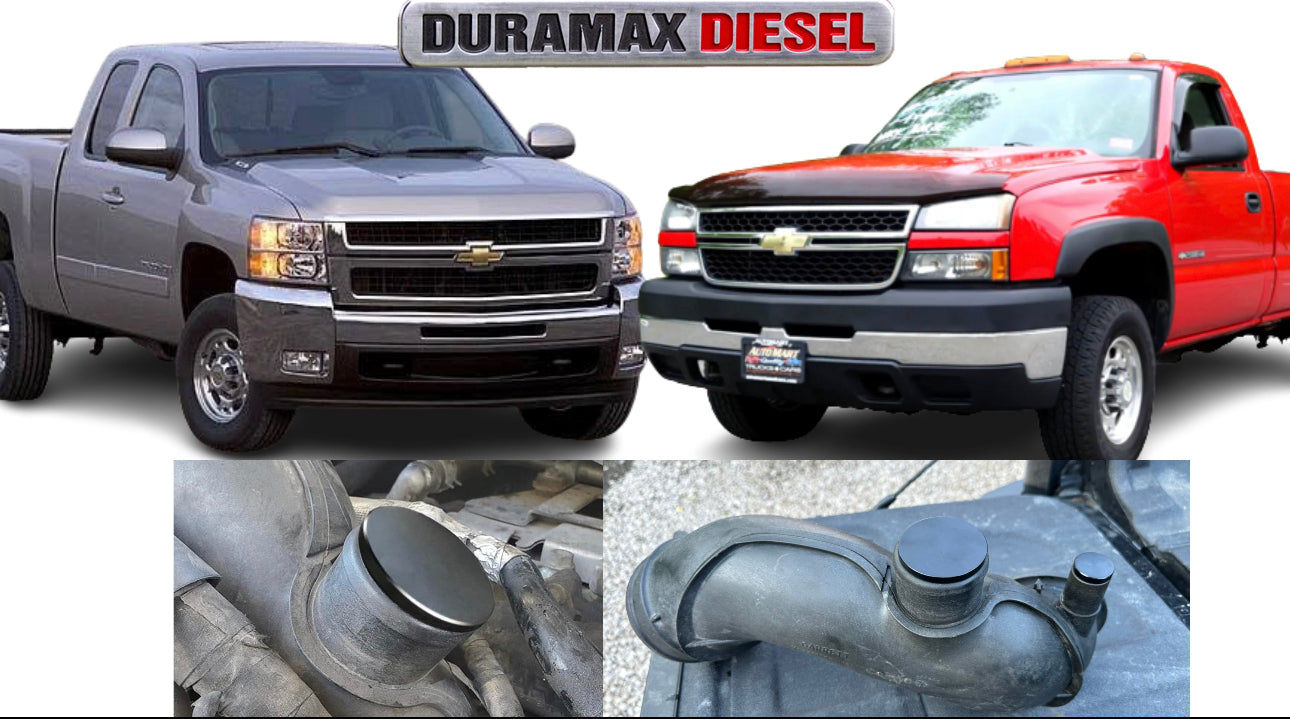 Mouth Piece Resonator Plug and PCV Plug w/Orings For 04.5-10 GM Chevy Duramax 6.6L LLY, LBZ and LMM