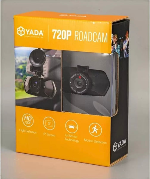 Roadcam 720P Black Dash Camera, 120-Degree Wide Angle Lens, G-Sensor NEW Yada