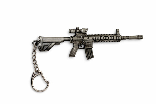 Keychain Rifle Model Metal Keyring Key Chain