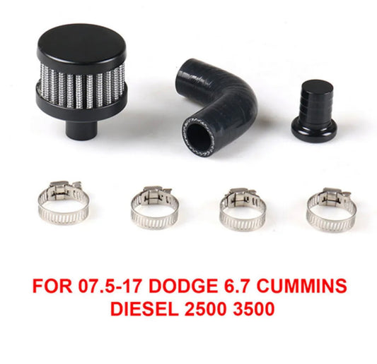 CCV Crankcase Vent Reroute Kit For 07-19 Dodge 6.7L Cummins Diesel