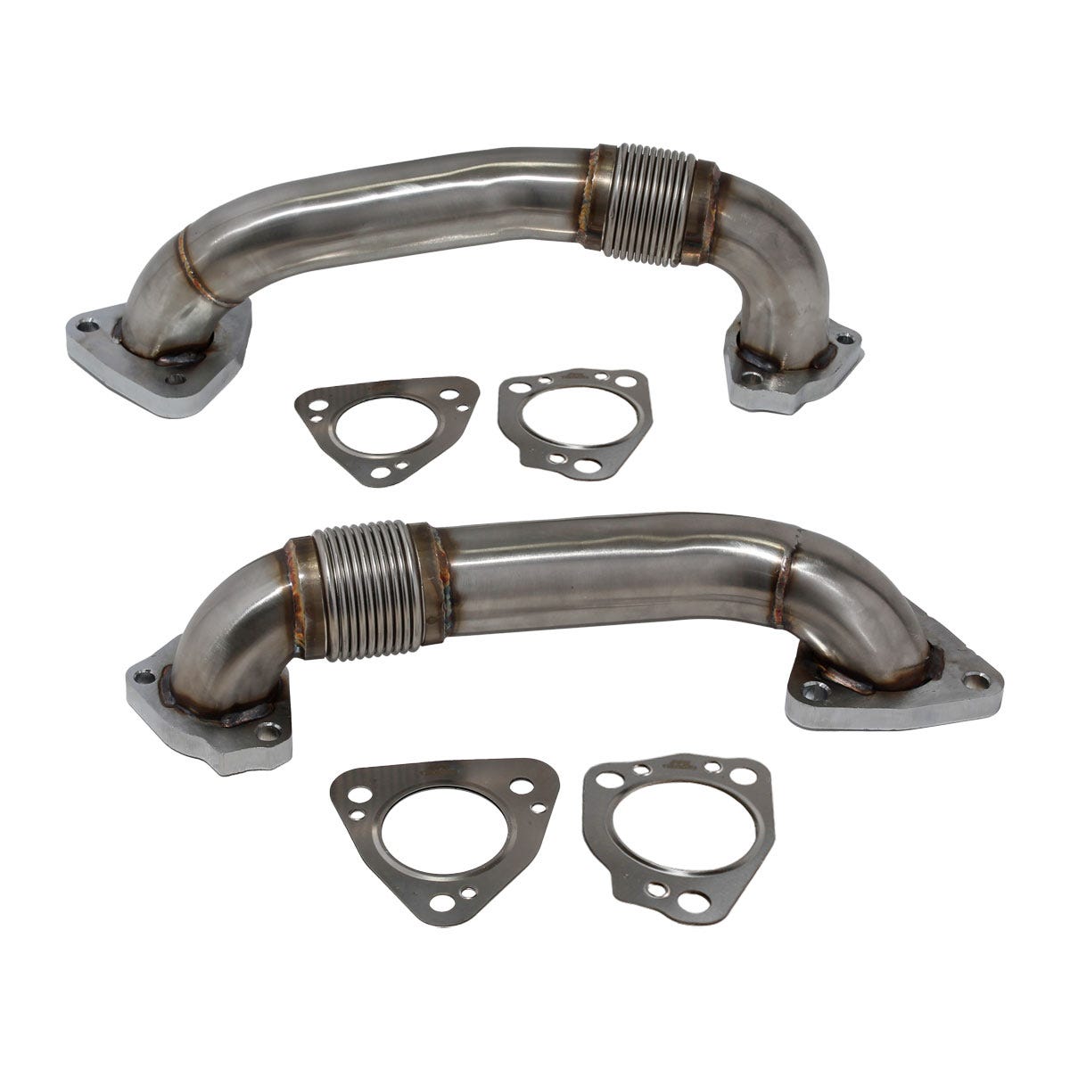 HSP Diesel 2in Replacement Passenger And Driver Side Up-Pipe For 2017-2026 Silverado/Sierra 2500/3500 HD L5P Duramax