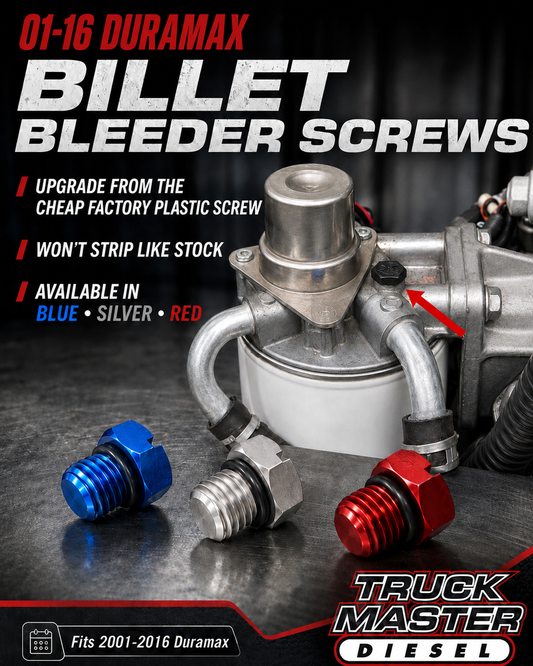 2001-2016 GMC/Chevy 2500/3500 6.6L Duramax Diesel Billet Fuel Air Bleeder Valve