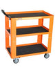 3 Shelf Professional Roll Cart - Orange