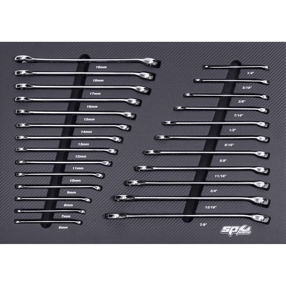 25PC METRIC/SAE WRENCH SET W/ EVA FOAM CARBON FIBER TOP - SP50017M