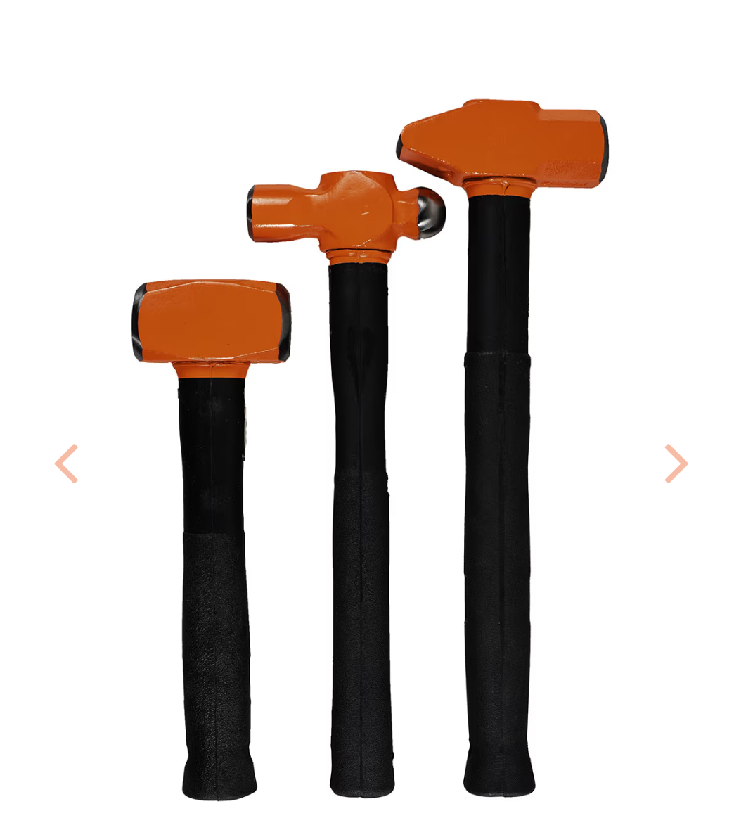 3PC Club Sledge, Ball Peen, & Cross Peen Hammer Set