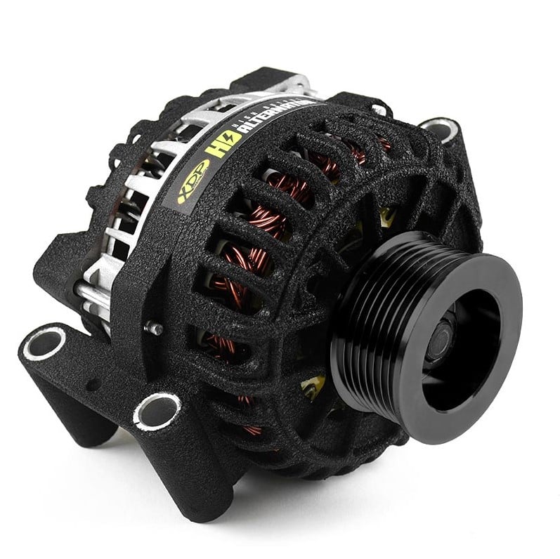 XDP XD349 Wrinkle Black HD High Output Alternator 06-07 Ford 6.0L Powerstroke