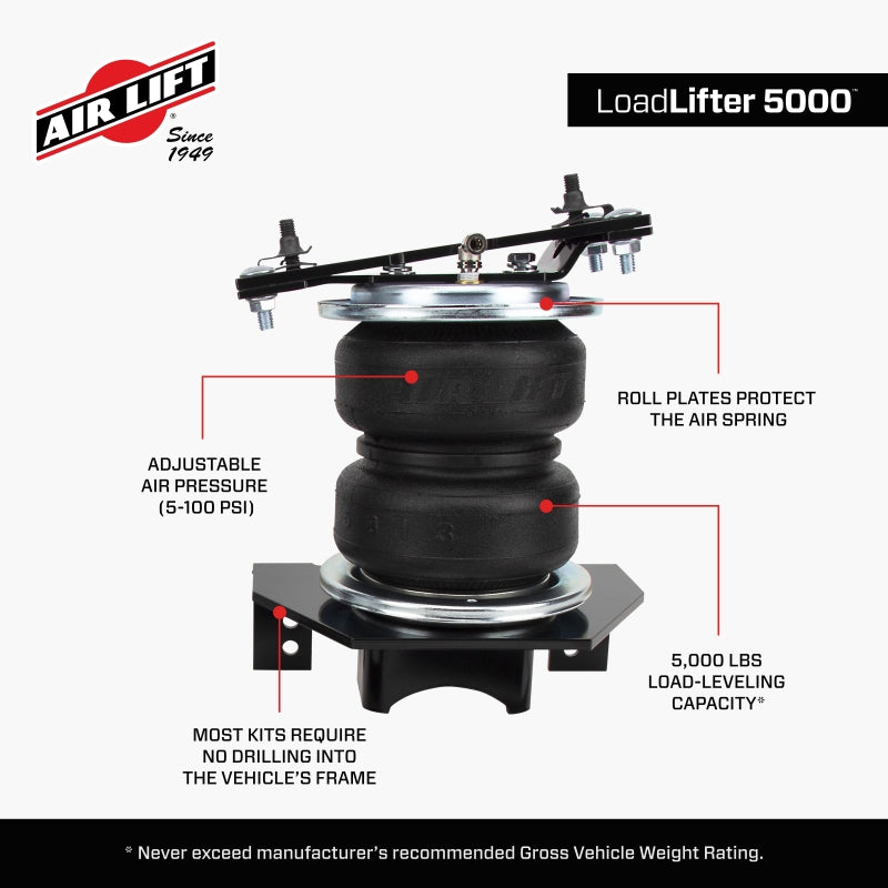 Air Lift LoadLifter 5000 Rear Air Spring Kit for 11-17 Chevrolet Silverado 2500/3500