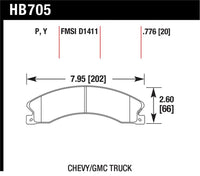 Hawk Chevy/GMC Express/Silverado/Savana/Sierra 15/25/35/4500 SuperDuty Rear LTS Brake Pads