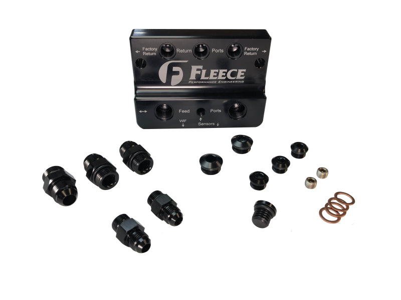 Fleece Performance 10-12 Dodge 6.7L Cummins 4th Gen Fuel Distribution Block
