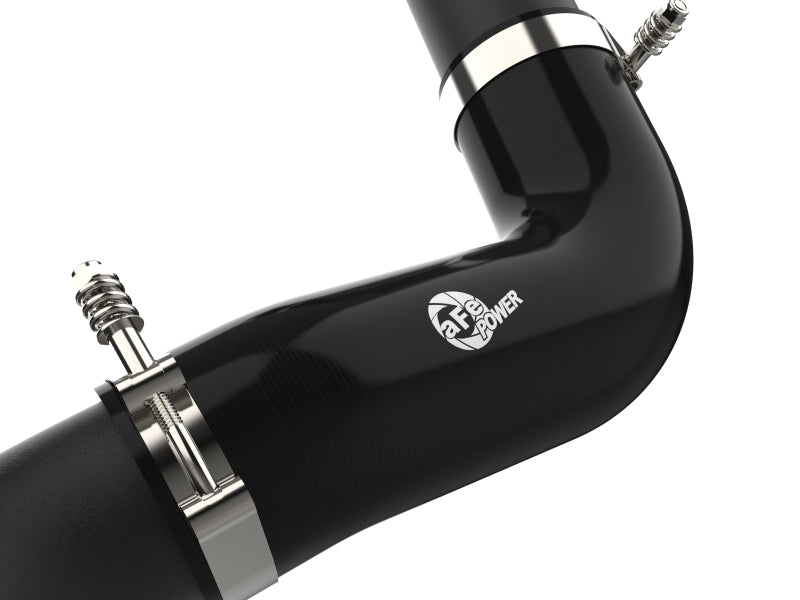 aFe BladeRunner Black 3in Aluminum Charge Pipe Kit 20-21 GM Diesel Trucks V8-6.6L (td) L5P