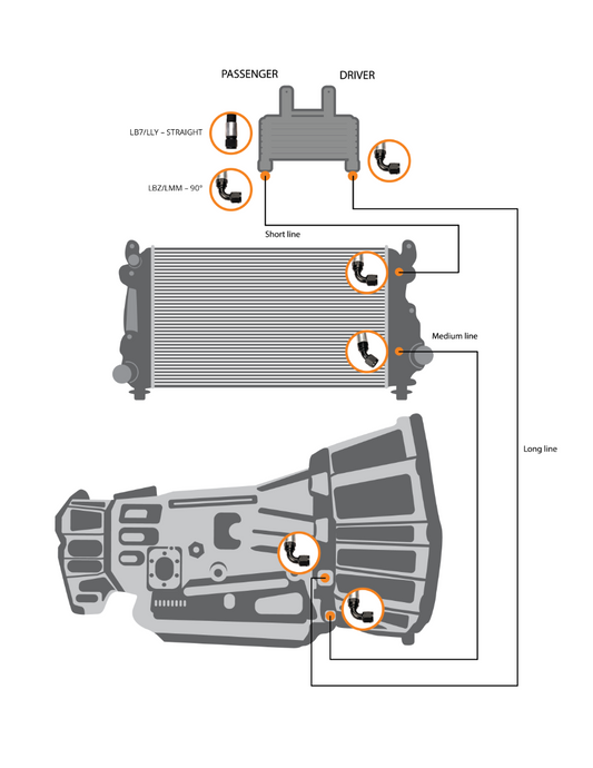 Allison Transmission Cooler Lines for 2001-2005 (LB7-LLY)