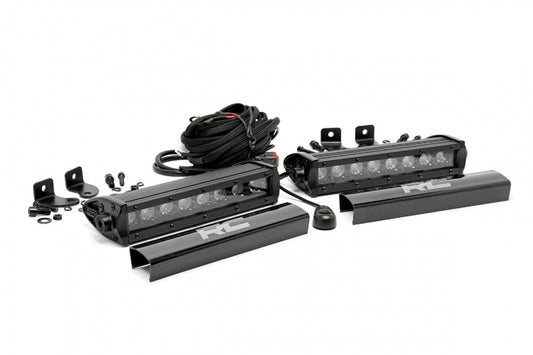 8 Inch Black Series LED Light Bar Single Row | Pair