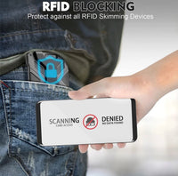 Green RFID Blocking Card Holder Tactical Aluminum Money Clip Slim Wallet for Men